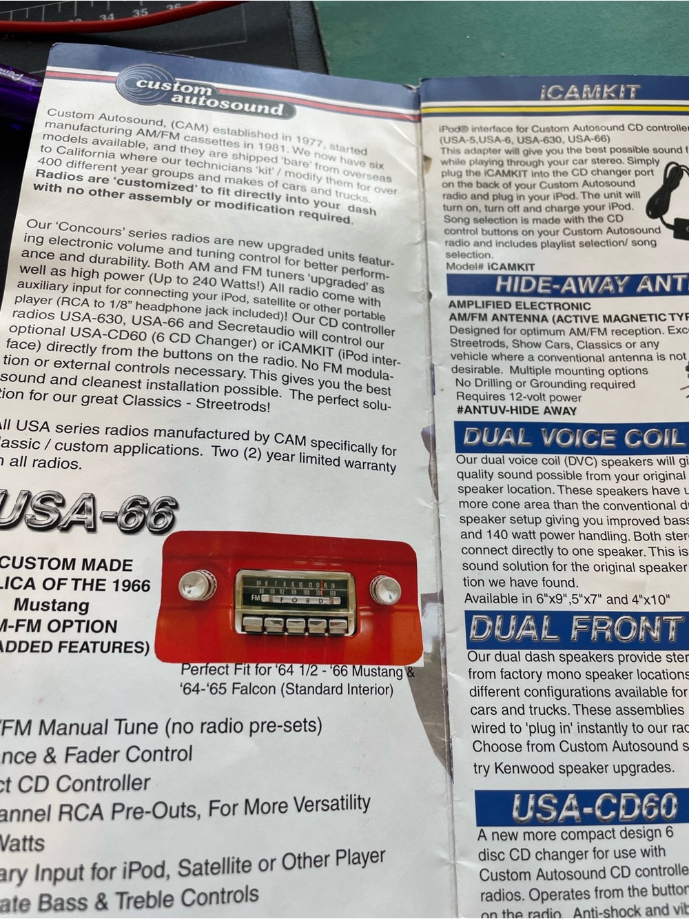 Classic Car Stereo Receiver — Black & Chrome Finish Chevy bow tie addition - Picture 3 of 4